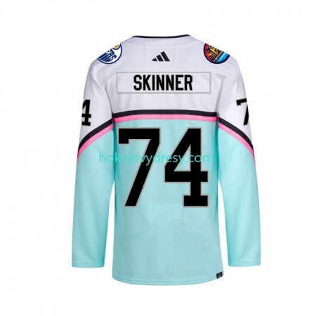Pánské Hokejový Dres Edmonton Oilers STUART SKINNER 74 2023 All-Star Adidas Bílý Authentic